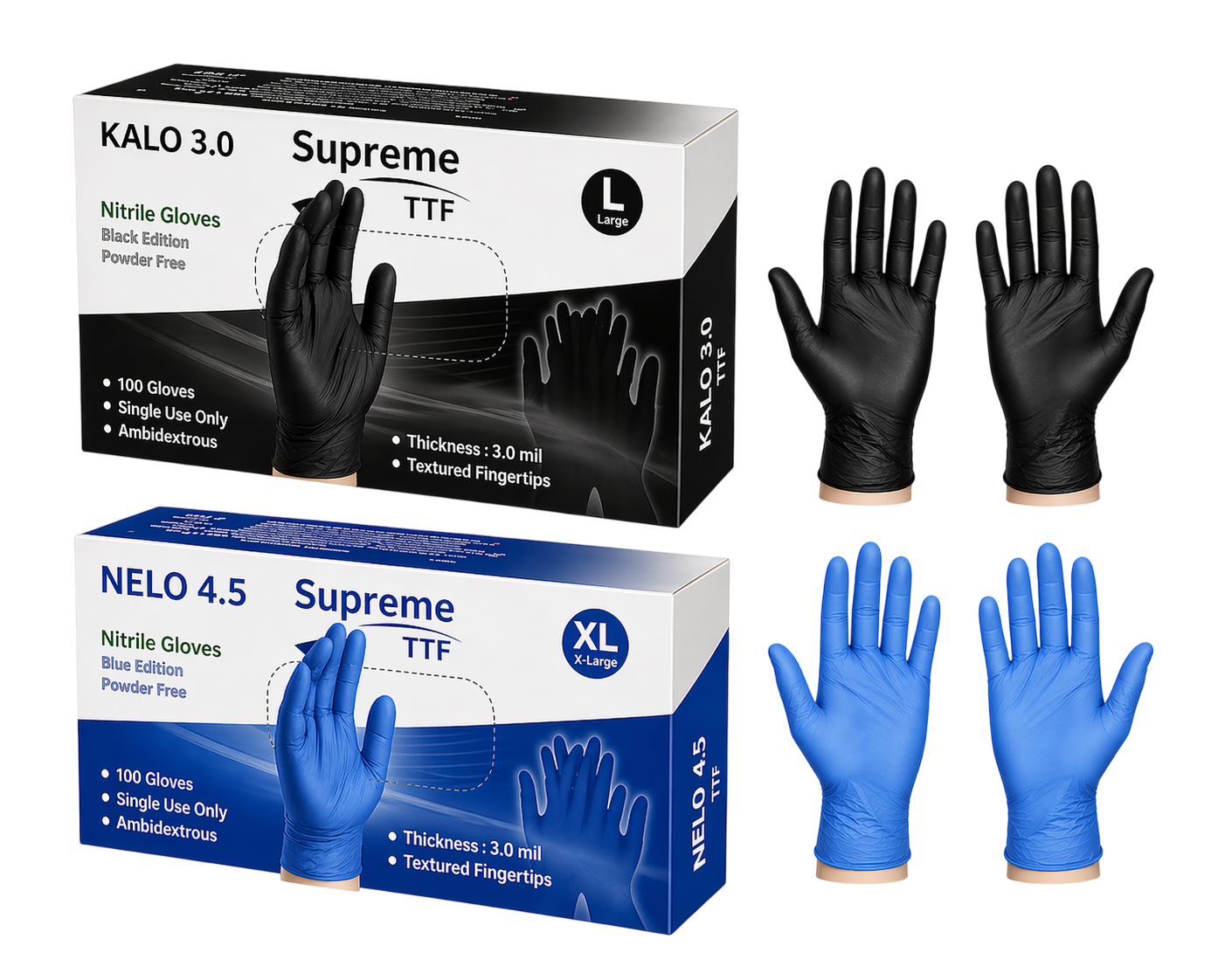 supreme ttf premium disposable nitrile gloves (latex free, medical grade) supreme ttf premium disposable nitrile gloves (latex free, medical grade)