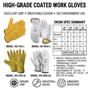 supreme ttf premium cow grain leather work gloves – supple comfort & heavy duty handling