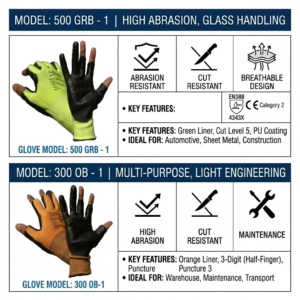 supreme three half digit precision work gloves – high dexterity cut protection